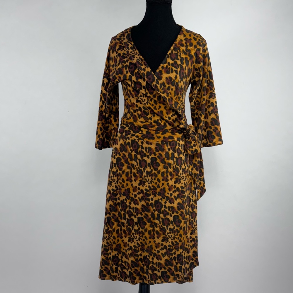 Leopard print wrap around dress from Toronto designer Fresh Baked Goods - 16